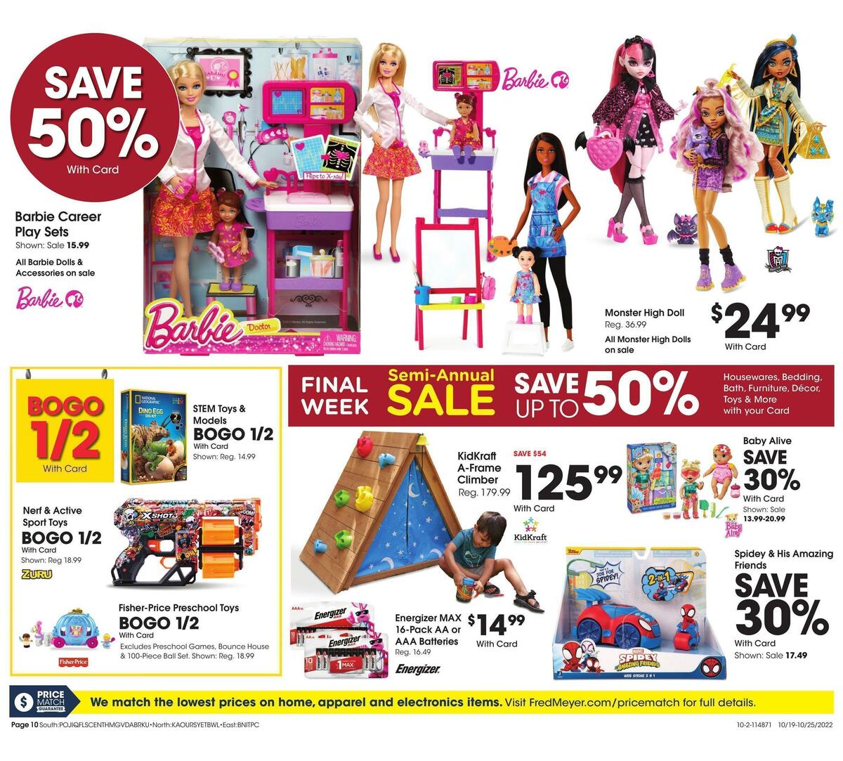 Fred Meyer General Merchandise Weekly Ad from October 19