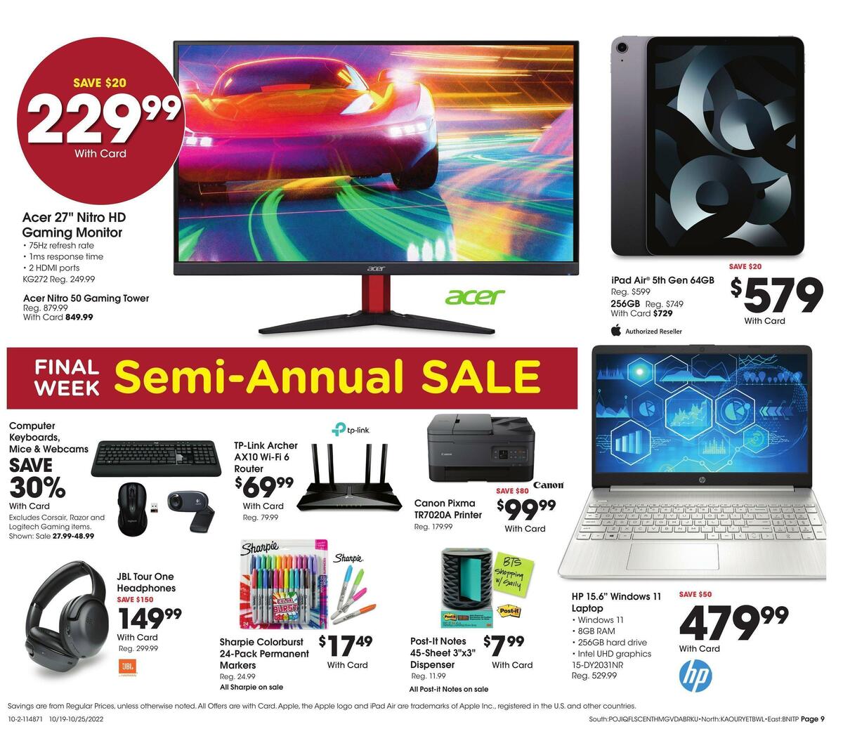 Fred Meyer General Merchandise Weekly Ad from October 19