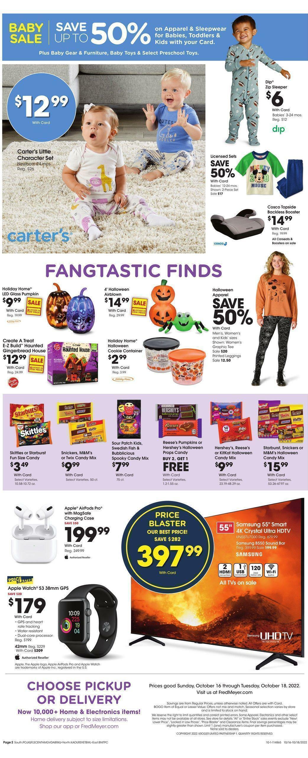 Fred Meyer 3-Day Sale Weekly Ad from October 16