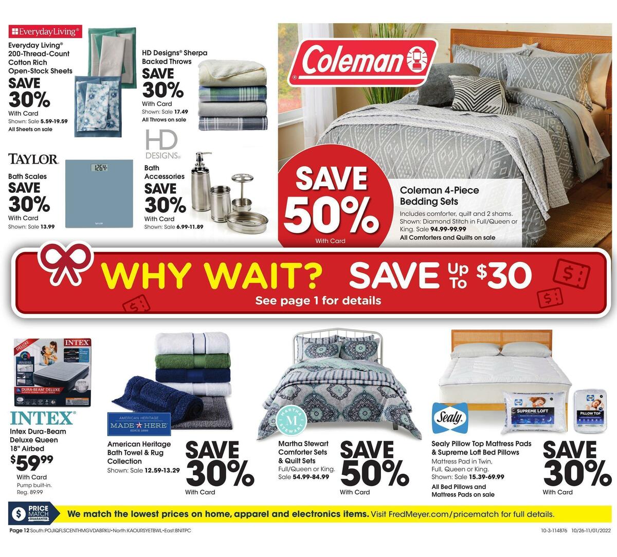 Fred Meyer General Merchandise Weekly Ad from October 26