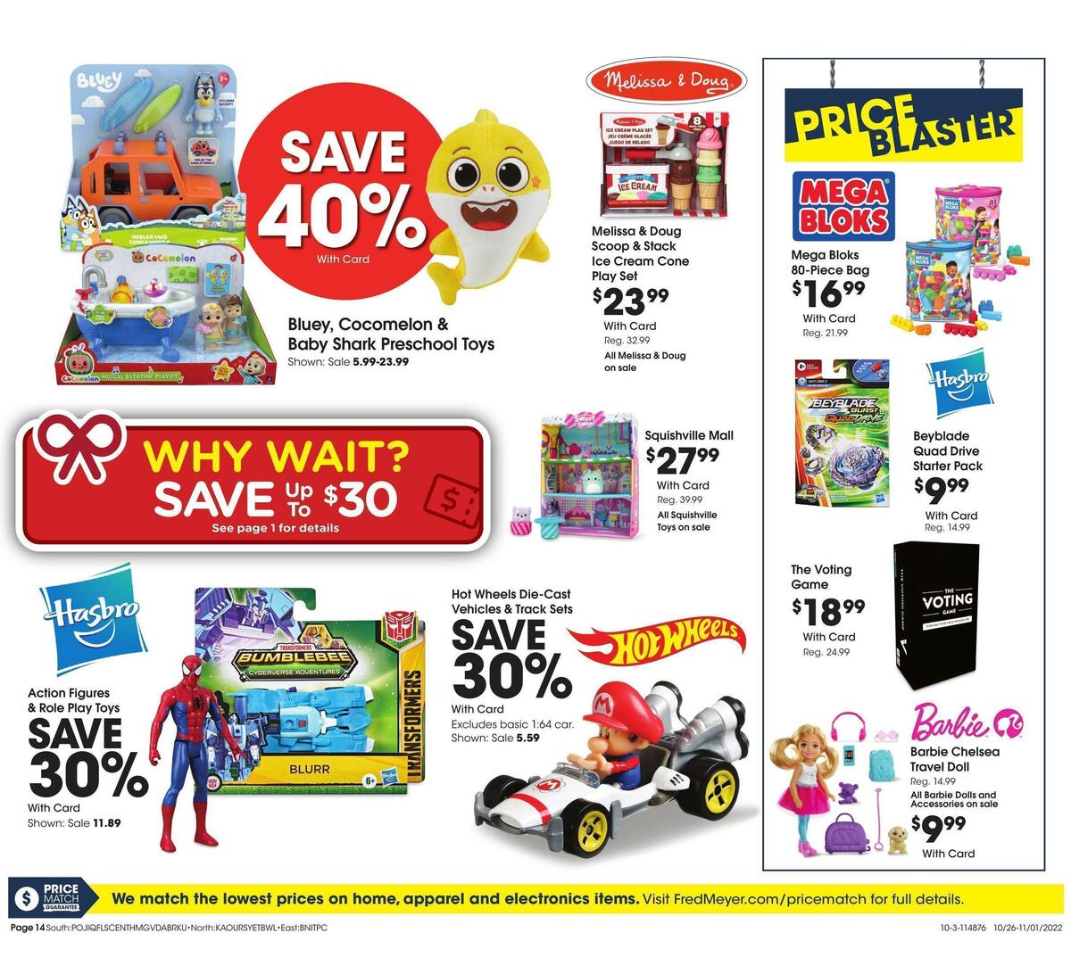 Fred Meyer General Merchandise Weekly Ad from October 26