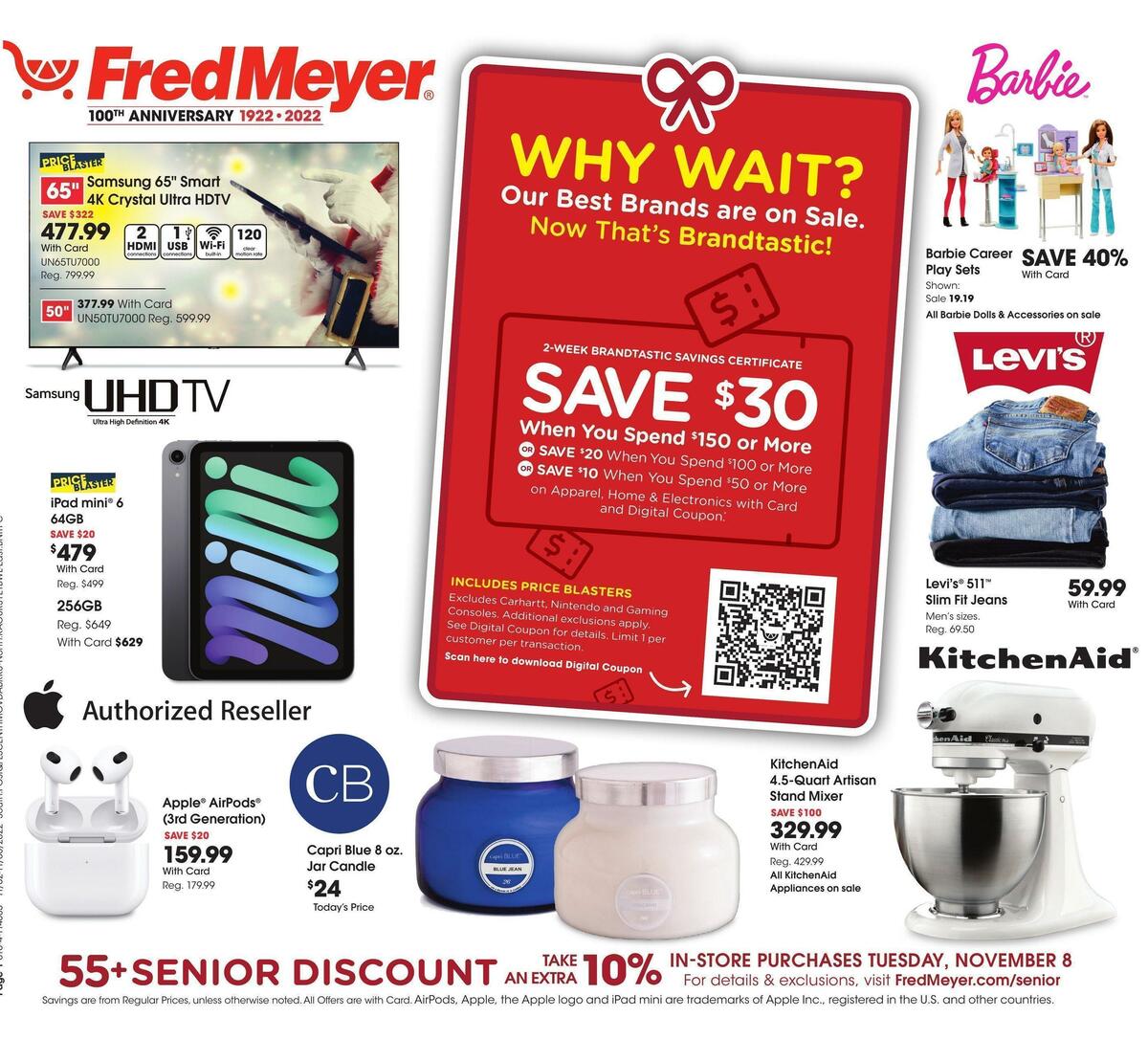 Fred Meyer General Merchandise Weekly Ad from November 2