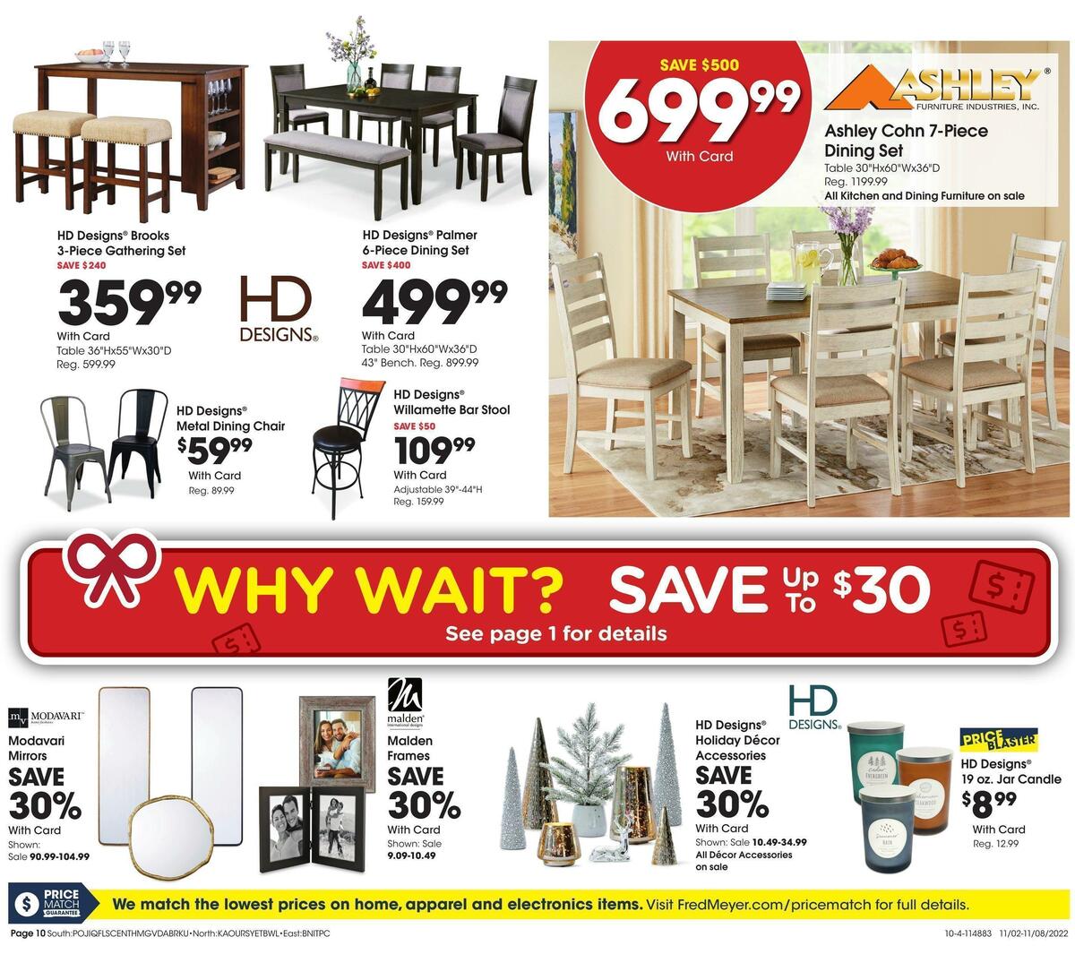 Fred Meyer General Merchandise Weekly Ad from November 2