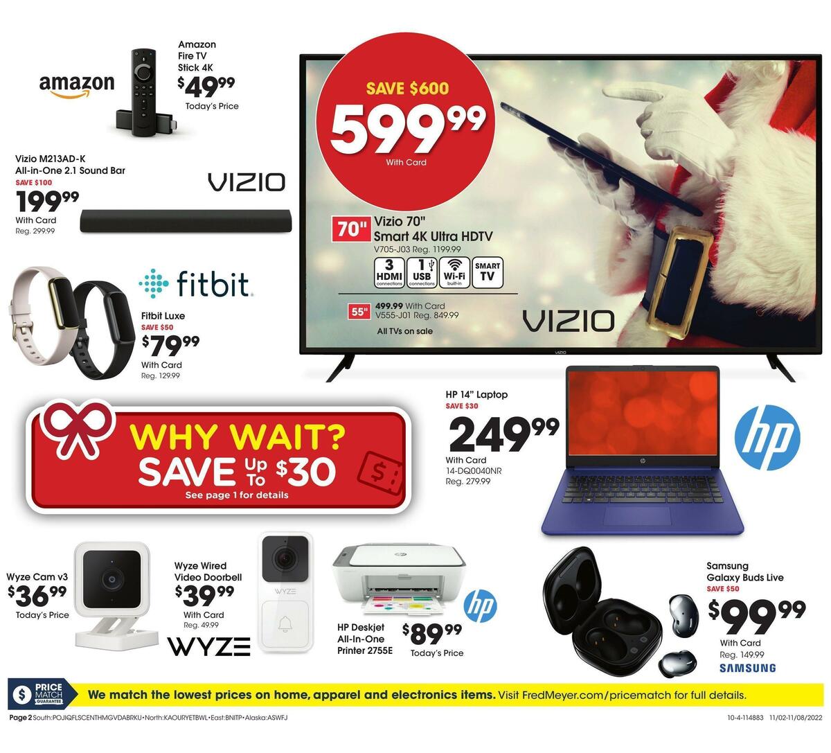 Fred Meyer General Merchandise Weekly Ad from November 2
