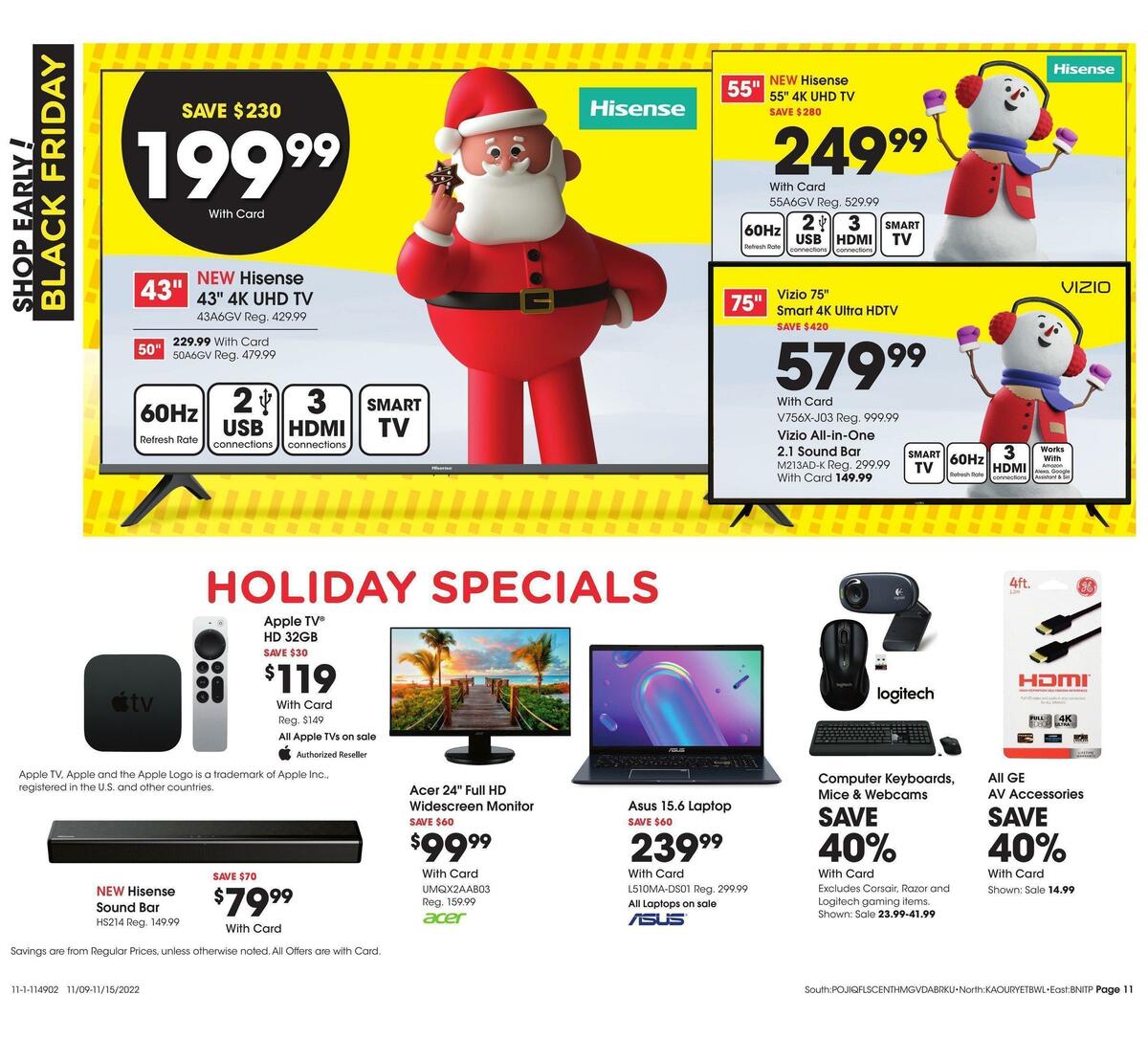 Fred Meyer General Merchandise Weekly Ad from November 9