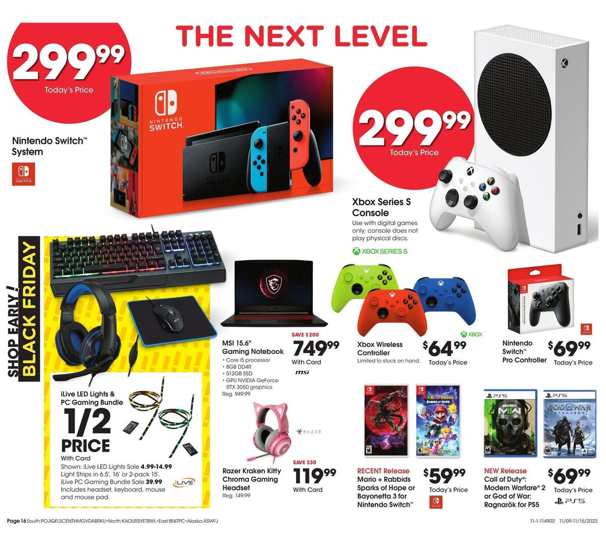 Fred Meyer General Merchandise Weekly Ad from November 9