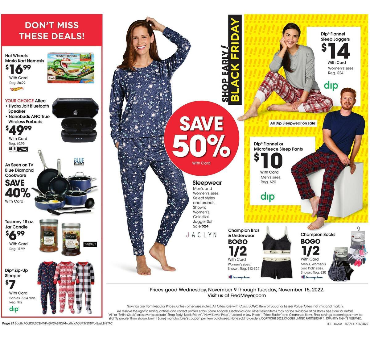 Fred Meyer General Merchandise Weekly Ad from November 9