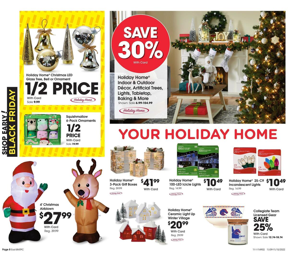 Fred Meyer General Merchandise Weekly Ad from November 9