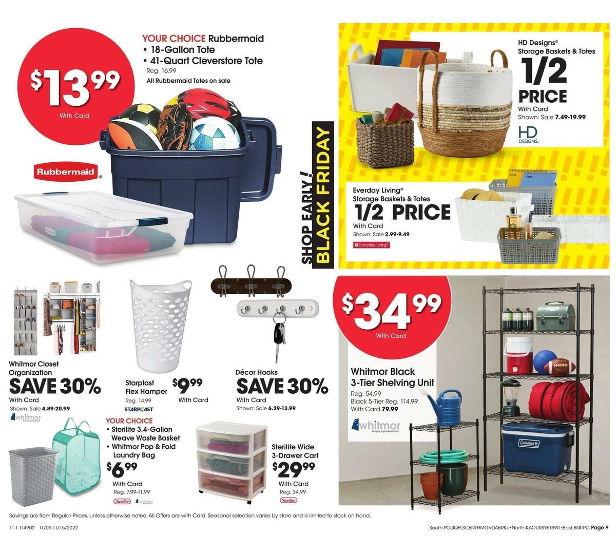 Fred Meyer General Merchandise Weekly Ad from November 9