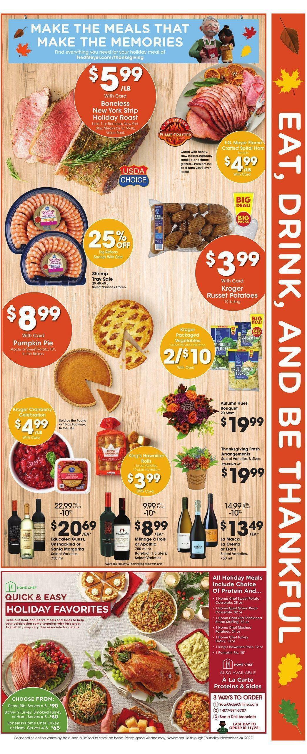 Fred Meyer Weekly Ad from November 16