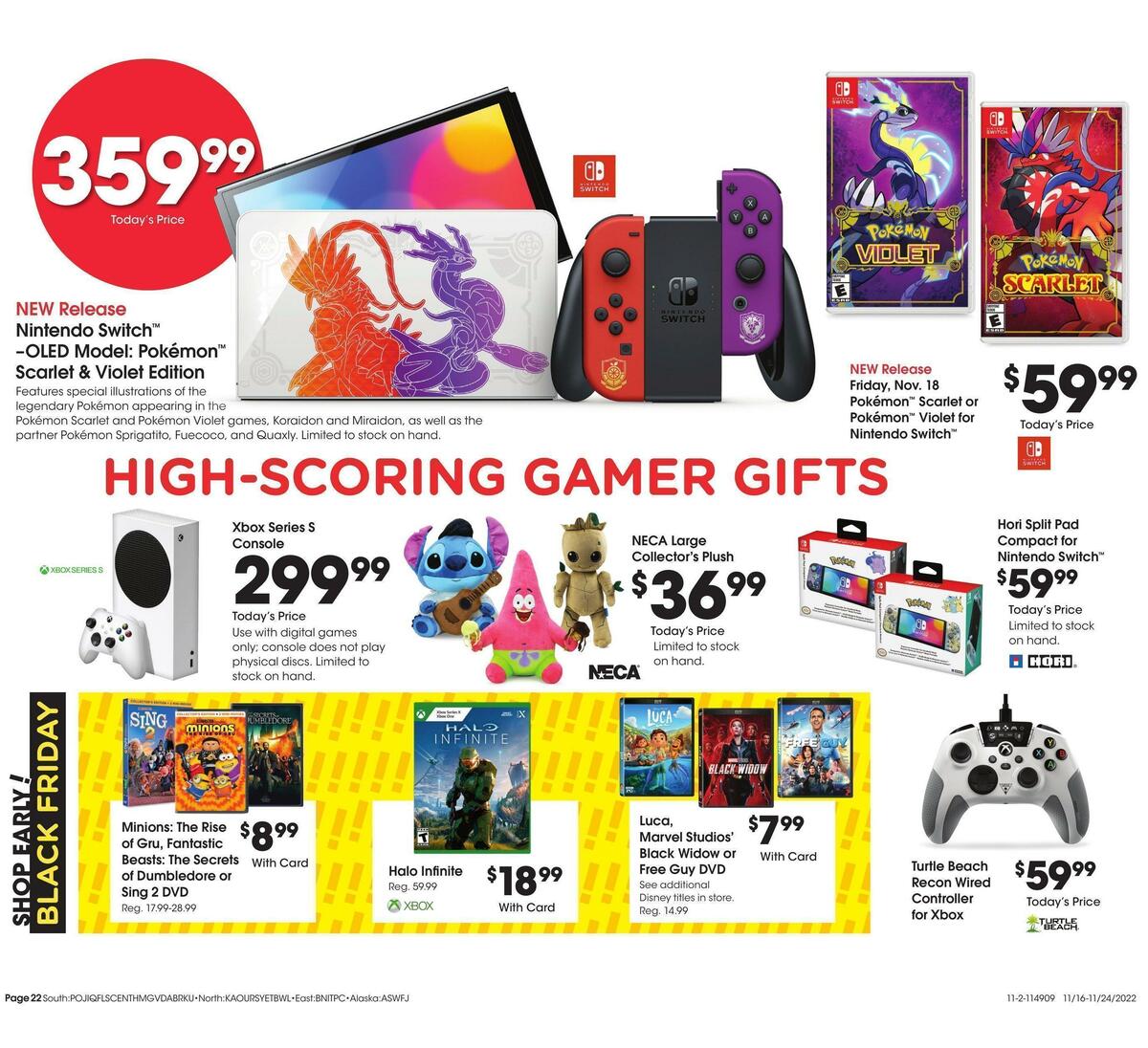 Fred Meyer General Merchandise Weekly Ad from November 16