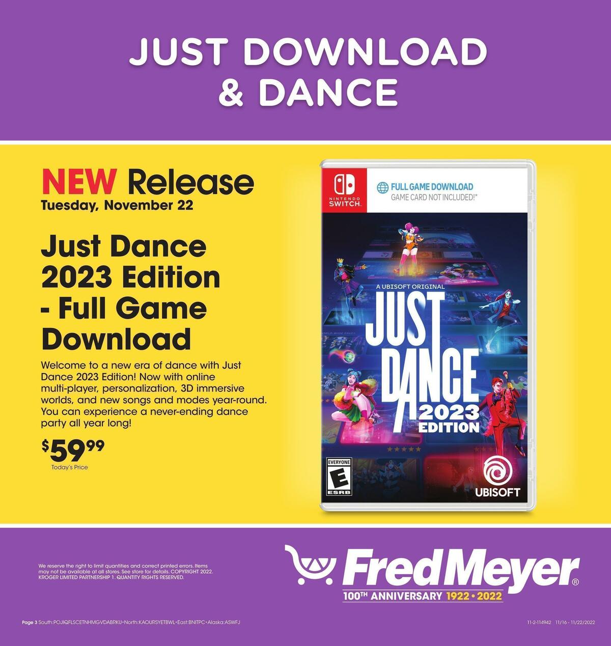 Fred Meyer New Release Weekly Ad from November 16