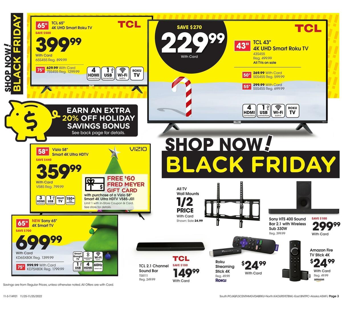 Fred Meyer Black Friday Weekly Ad from November 25