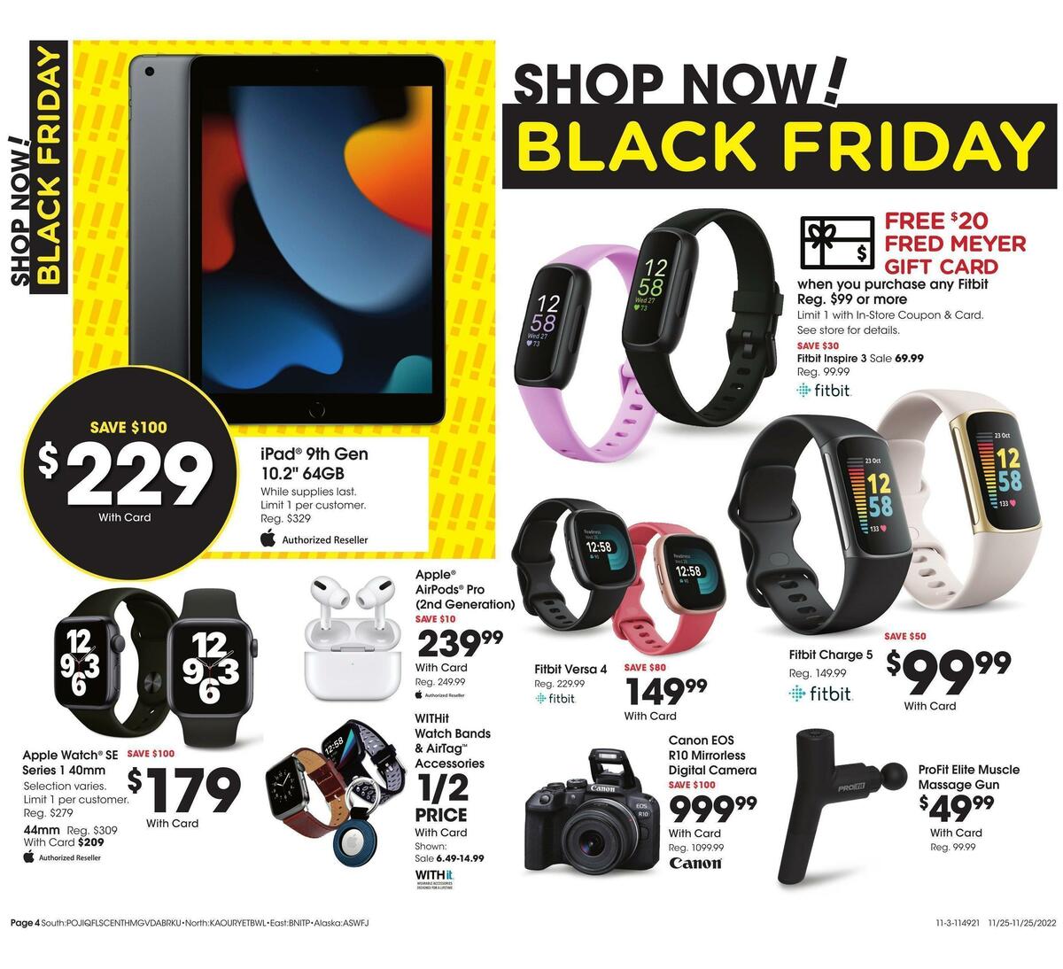 Fred Meyer Black Friday Weekly Ad from November 25