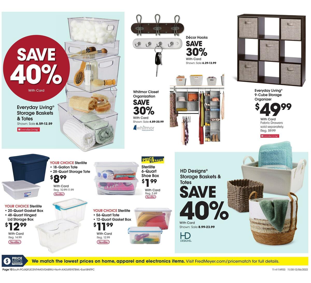 Fred Meyer General Merchandise Weekly Ad from November 30