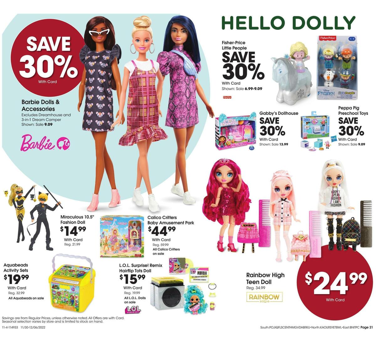 Fred Meyer General Merchandise Weekly Ad from November 30