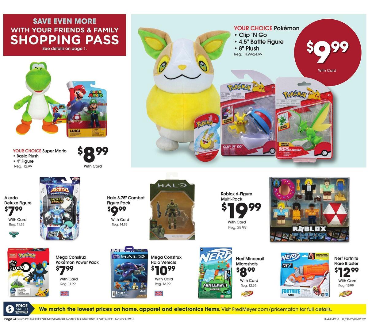 Fred Meyer General Merchandise Weekly Ad from November 30