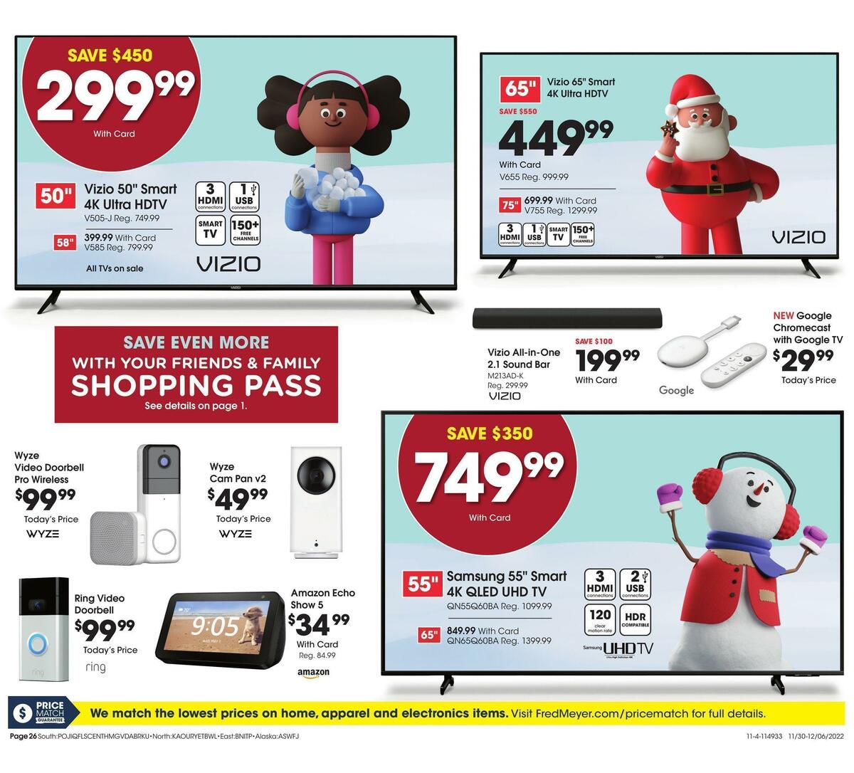Fred Meyer General Merchandise Weekly Ad from November 30