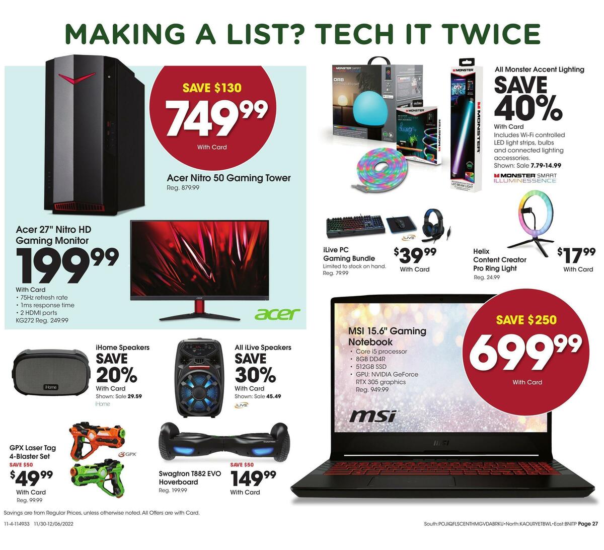 Fred Meyer General Merchandise Weekly Ad from November 30