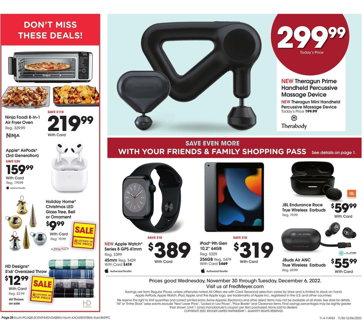 Fred Meyer General Merchandise Weekly Ad from November 30