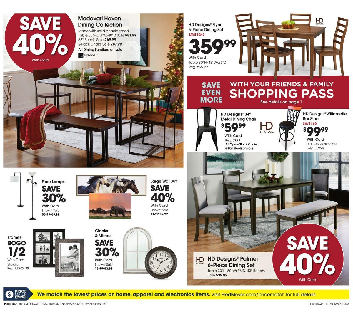 Fred Meyer General Merchandise Weekly Ad from November 30