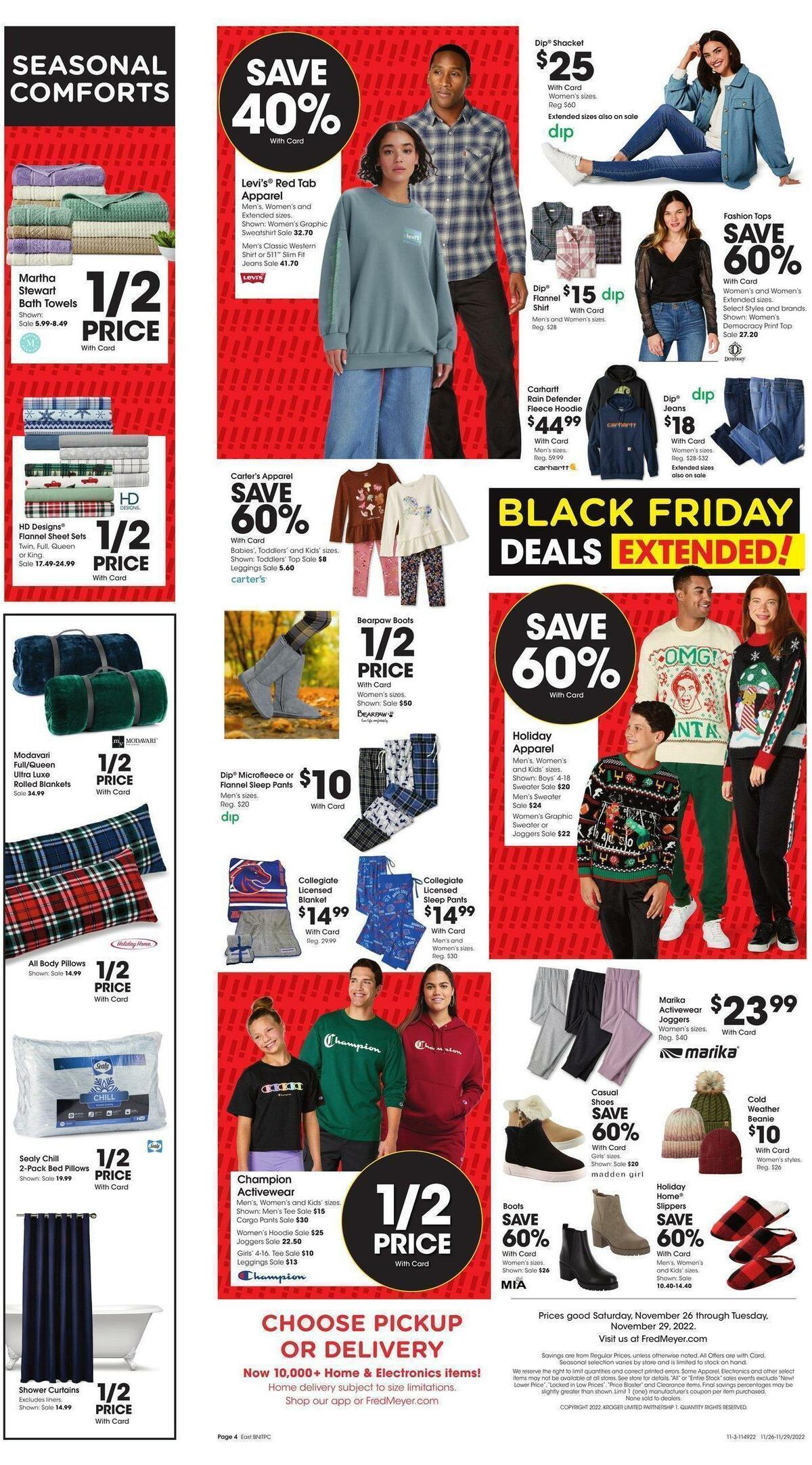 Fred Meyer Black Friday Extended Sale Weekly Ad from November 26