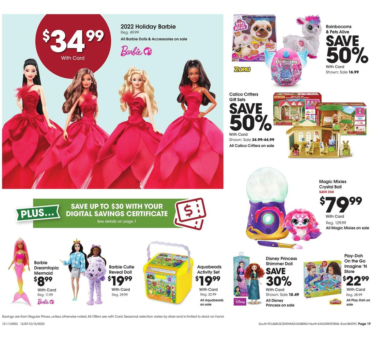 Fred Meyer General Merchandise Weekly Ad from December 7