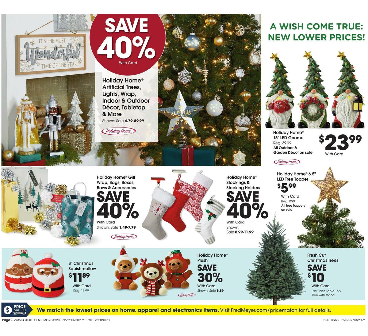 Fred Meyer General Merchandise Weekly Ad from December 7