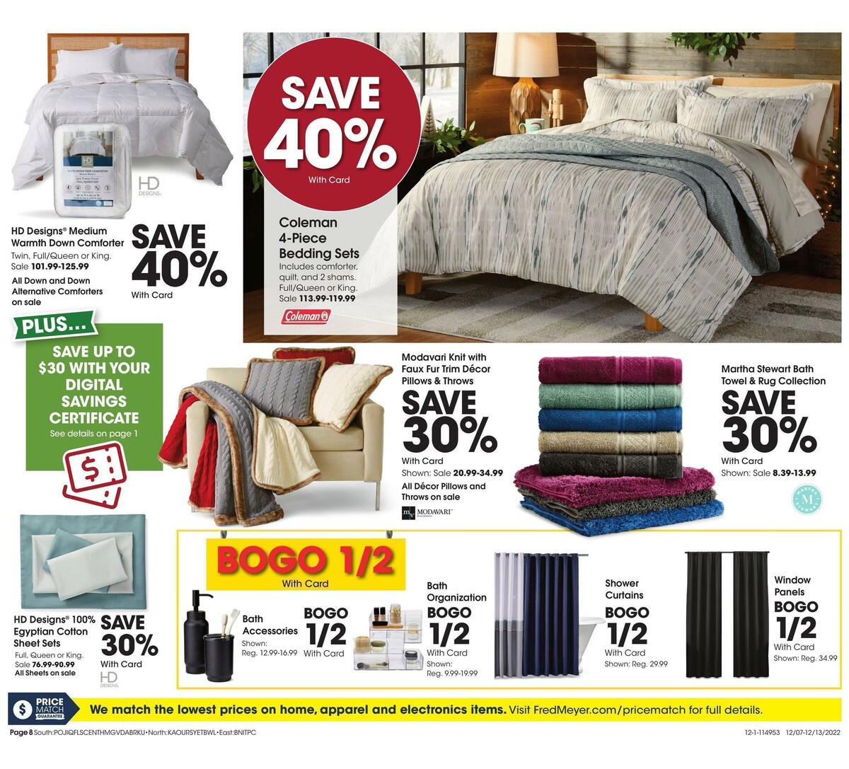 Fred Meyer General Merchandise Weekly Ad from December 7