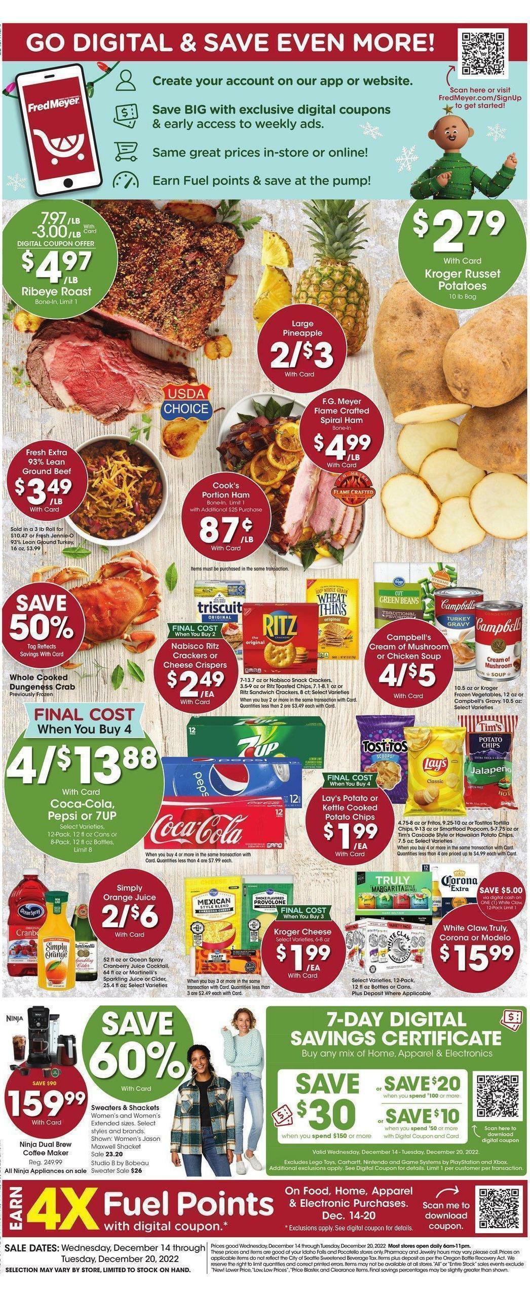 Fred Meyer Weekly Ad from December 14