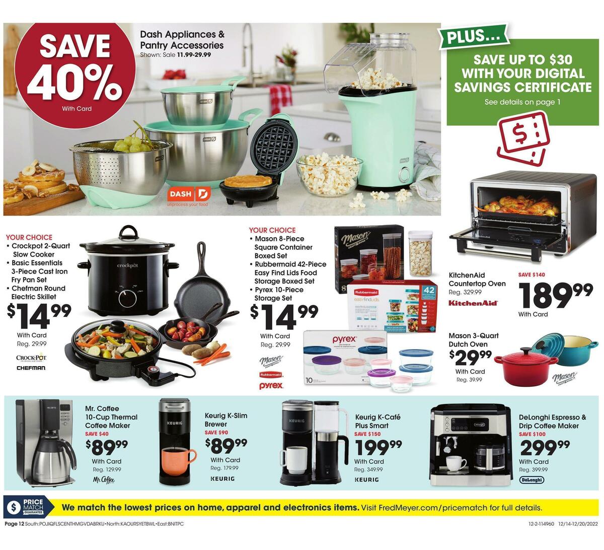 Fred Meyer General Merchandise Weekly Ad from December 14