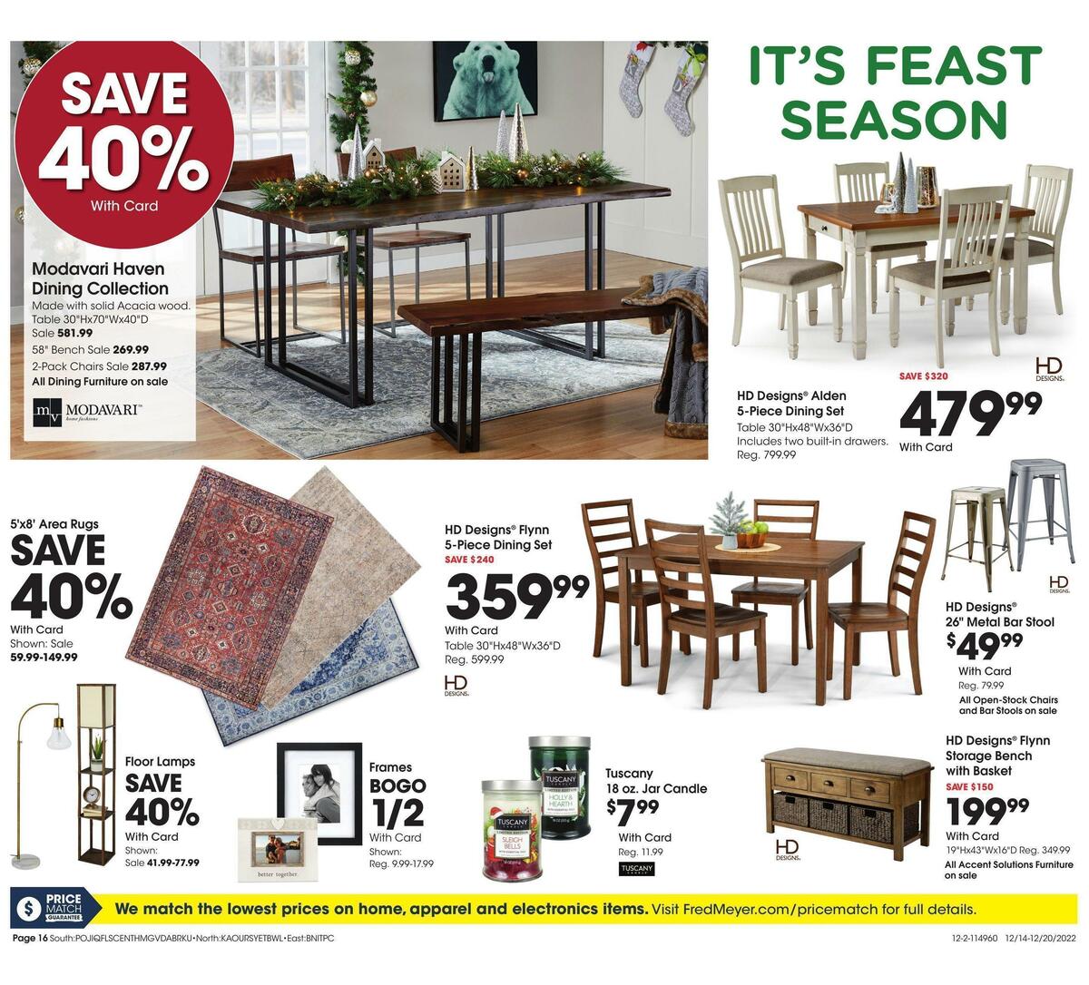 Fred Meyer General Merchandise Weekly Ad from December 14