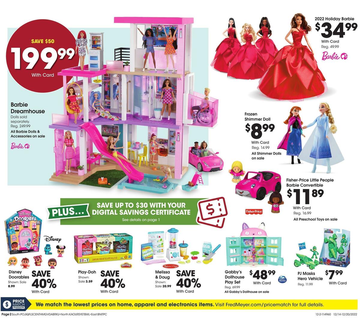 Fred Meyer General Merchandise Weekly Ad from December 14