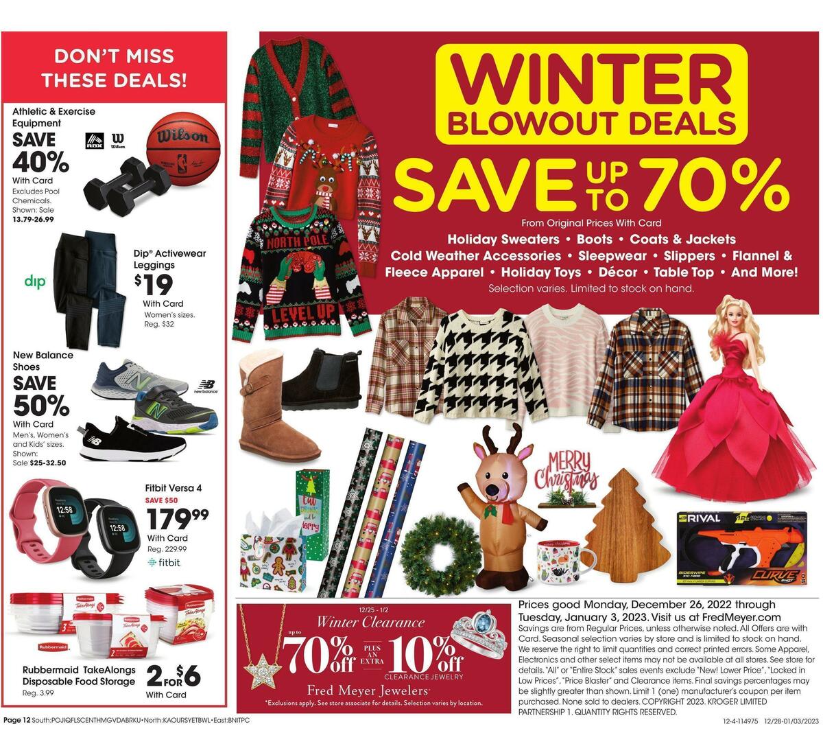 Fred Meyer General Merchandise Weekly Ad from December 26