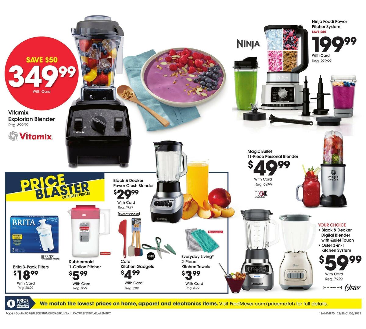 Fred Meyer General Merchandise Weekly Ad from December 26