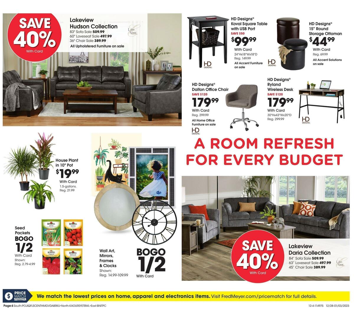 Fred Meyer General Merchandise Weekly Ad from December 26
