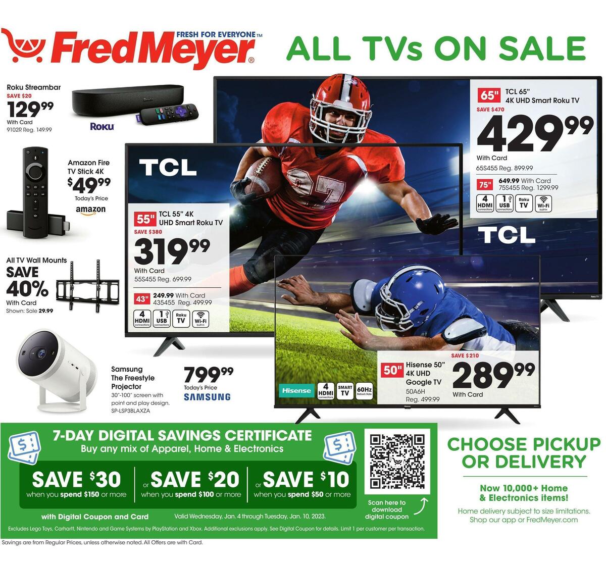 Fred Meyer General Merchandise Weekly Ad from January 4