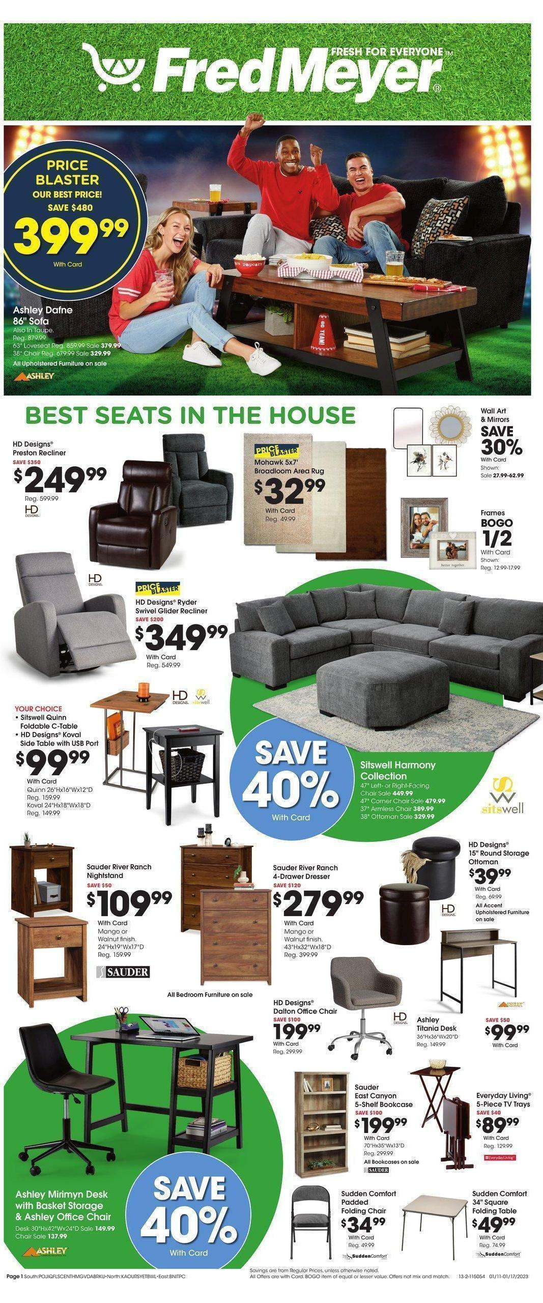 Fred Meyer General Merchandise Weekly Ad from January 11