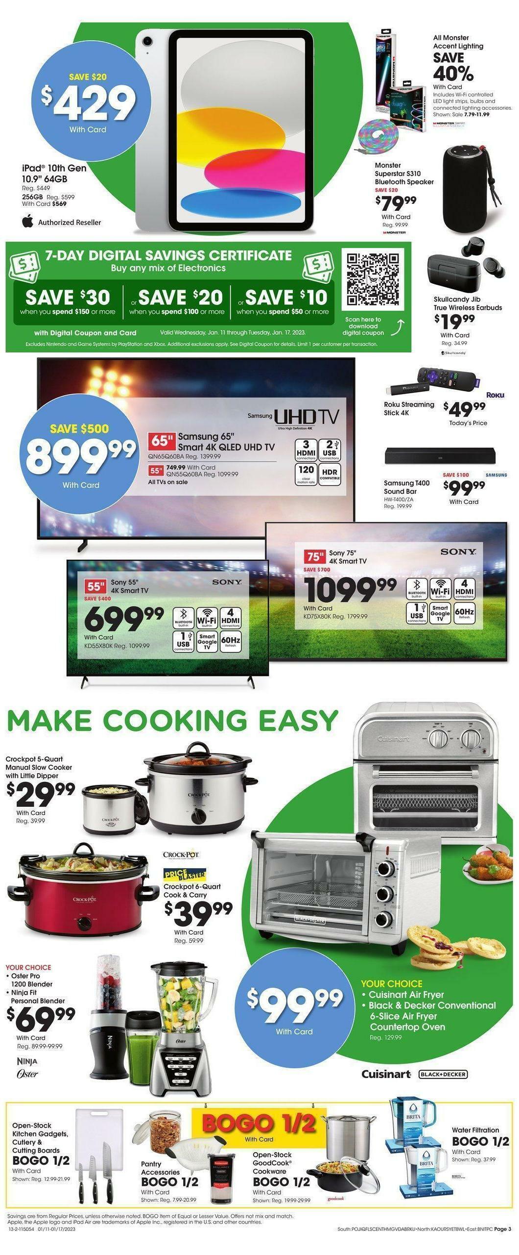 Fred Meyer General Merchandise Weekly Ad from January 11