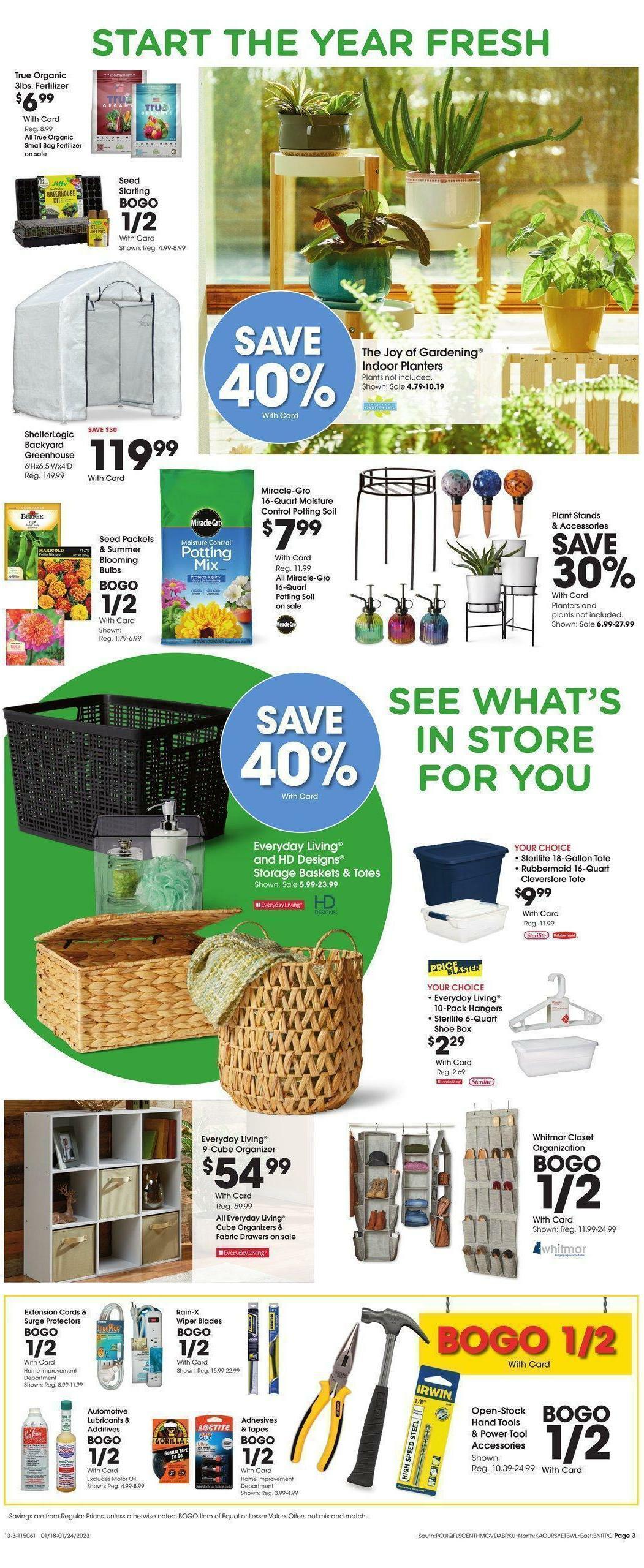 Fred Meyer General Merchandise Weekly Ad from January 18