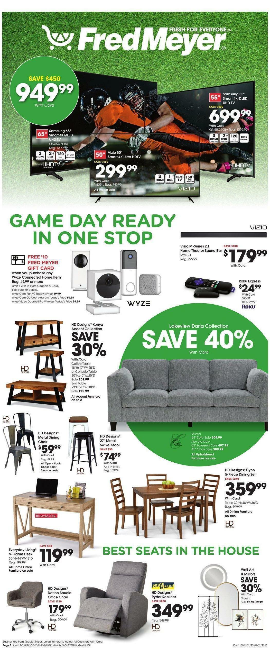 Fred Meyer General Merchandise Weekly Ad from January 25