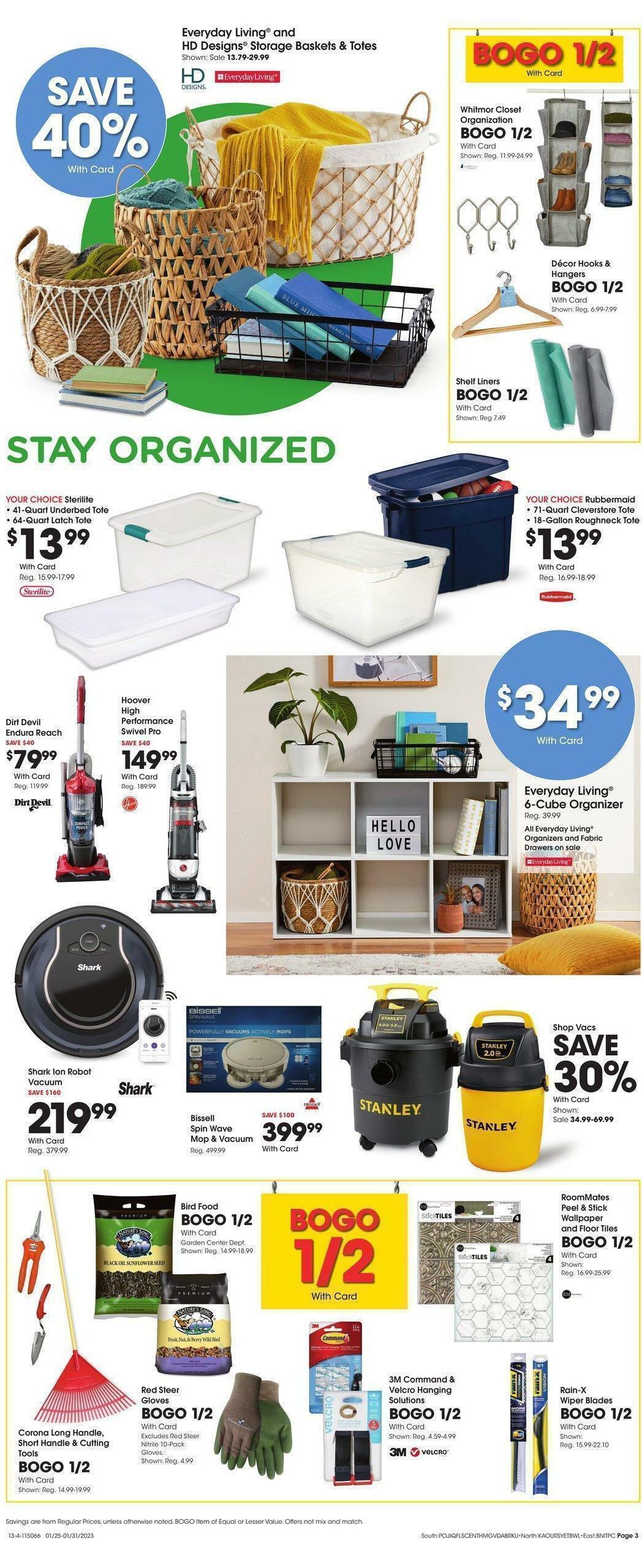 Fred Meyer General Merchandise Weekly Ad from January 25