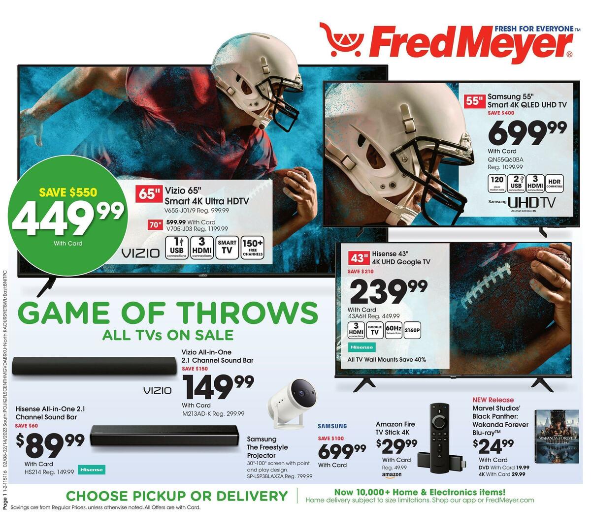 Fred Meyer General Merchandise Weekly Ad from February 8