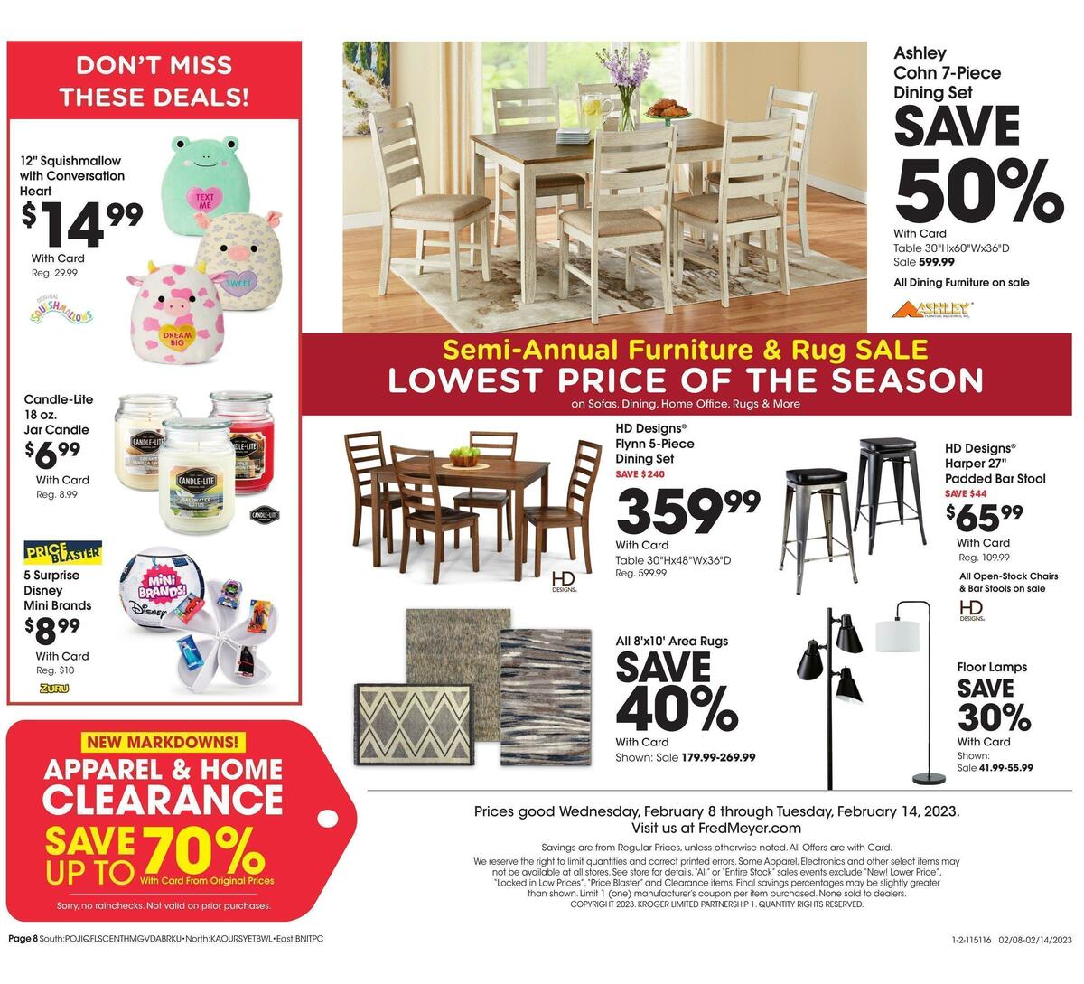 Fred Meyer General Merchandise Weekly Ad from February 8