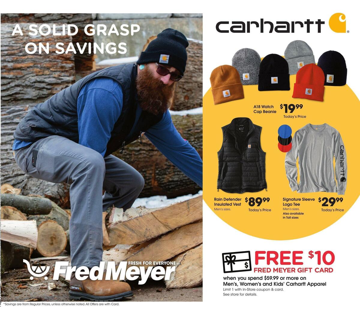 Fred Meyer Carhartt Apparel Weekly Ad from February 8
