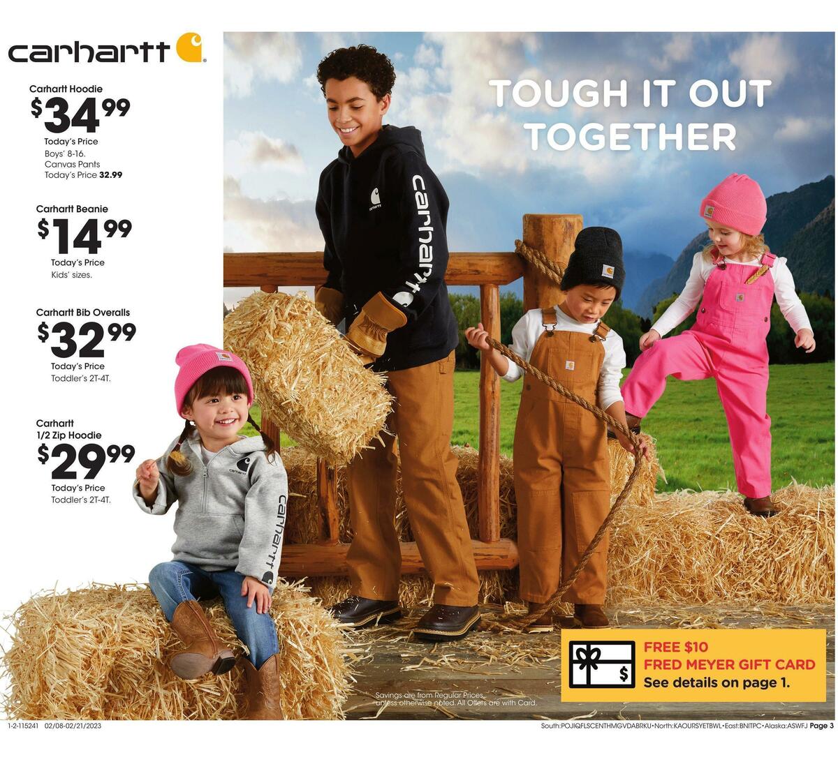 Fred Meyer Carhartt Apparel Weekly Ad from February 8