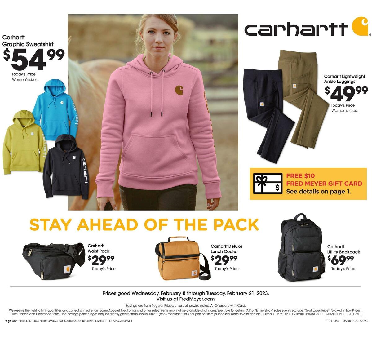 Fred Meyer Carhartt Apparel Weekly Ad from February 8