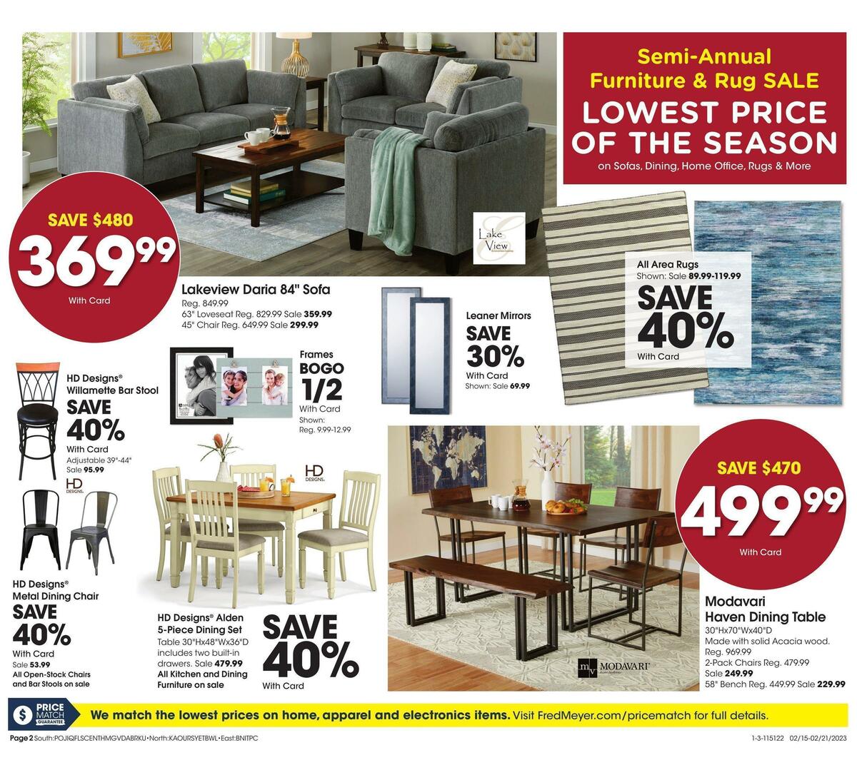 Fred Meyer General Merchandise Weekly Ad from February 15