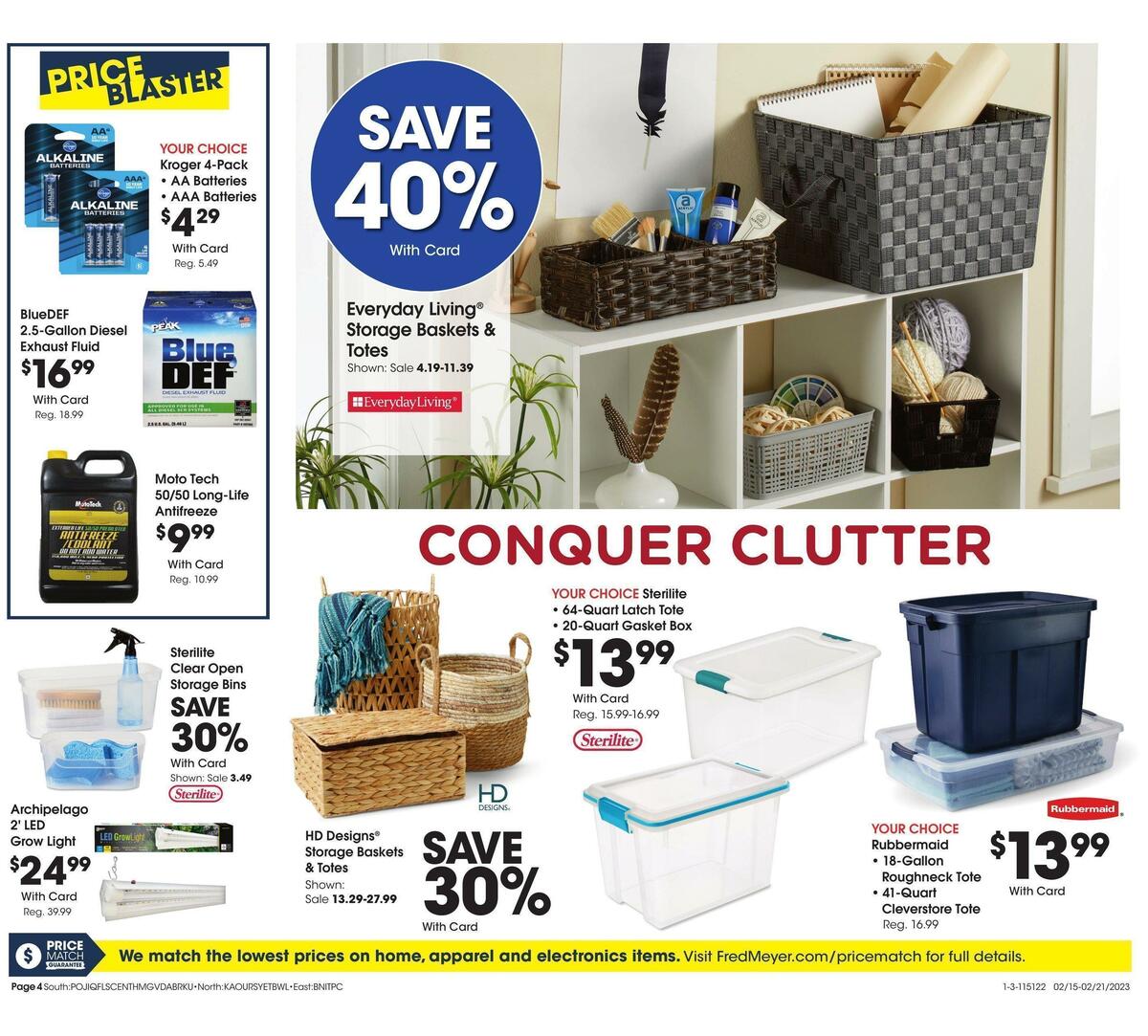 Fred Meyer General Merchandise Weekly Ad from February 15