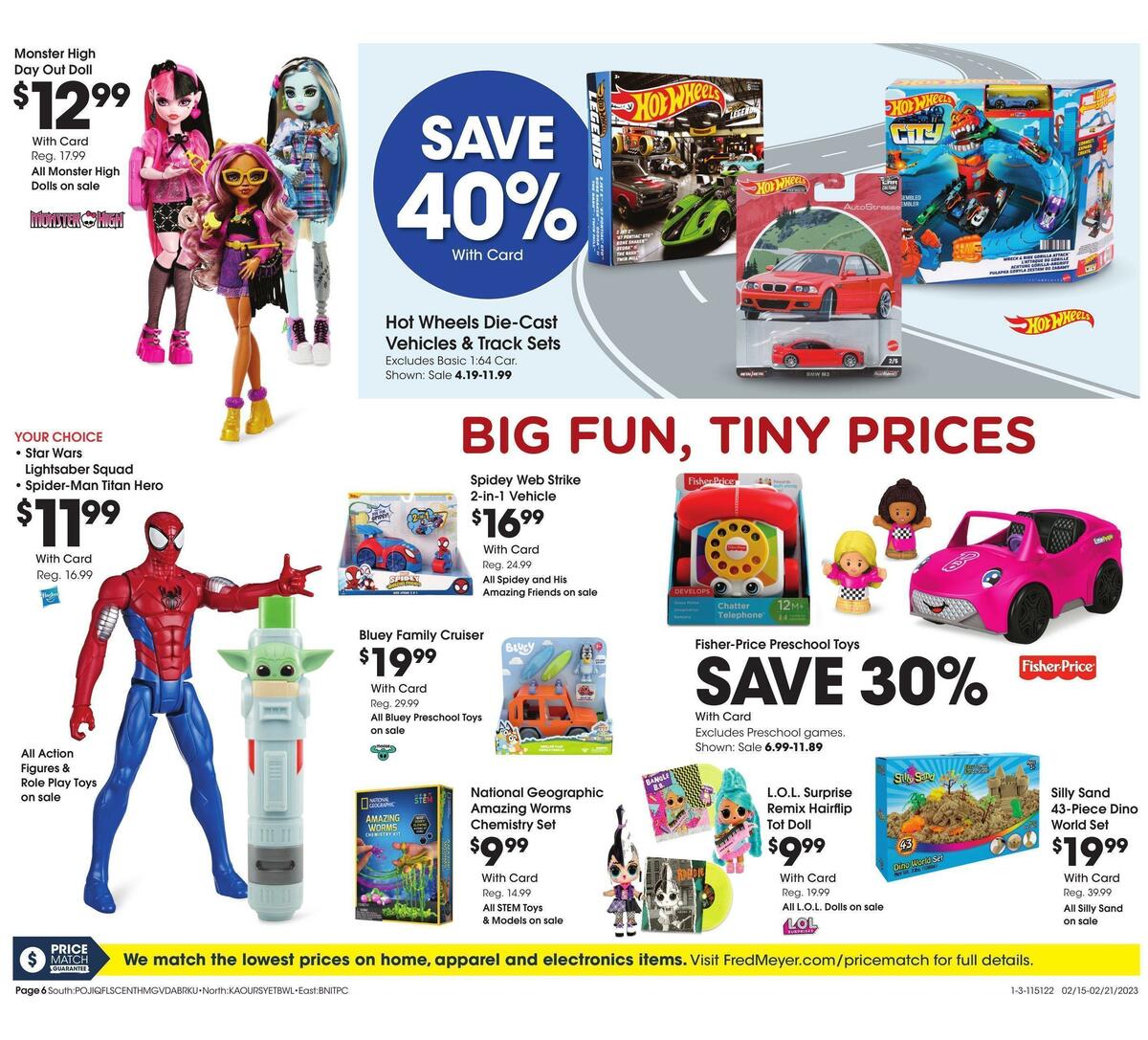 Fred Meyer General Merchandise Weekly Ad from February 15